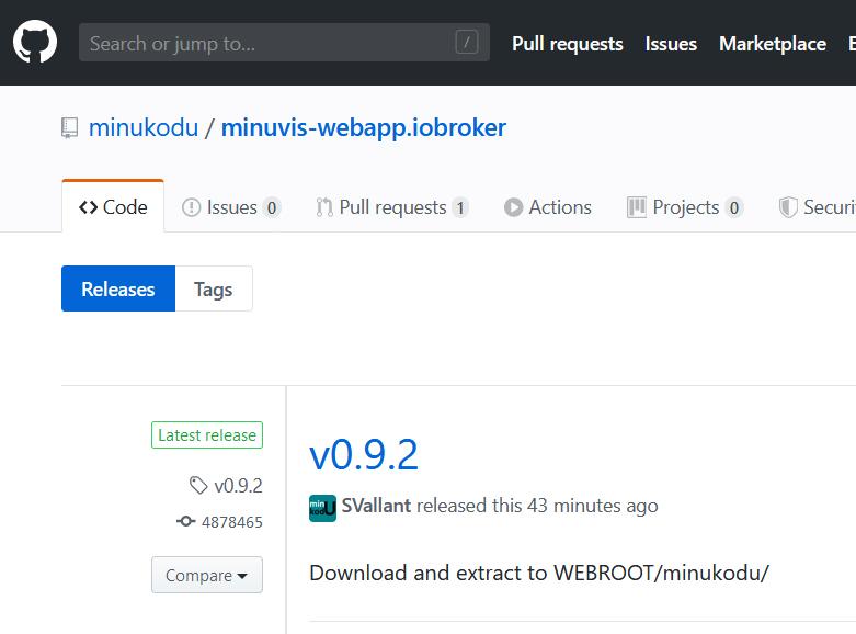 minuVis-webapp on github
